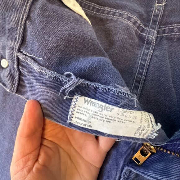 Vintage Western Wrangler Purple Jeans Size 2 Straight Leg - Picture 3 of 8